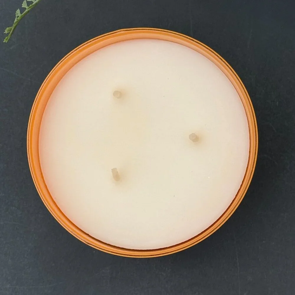 BBW Salted Butterscotch White Barn Bath & Body Works 3 Wick Candle